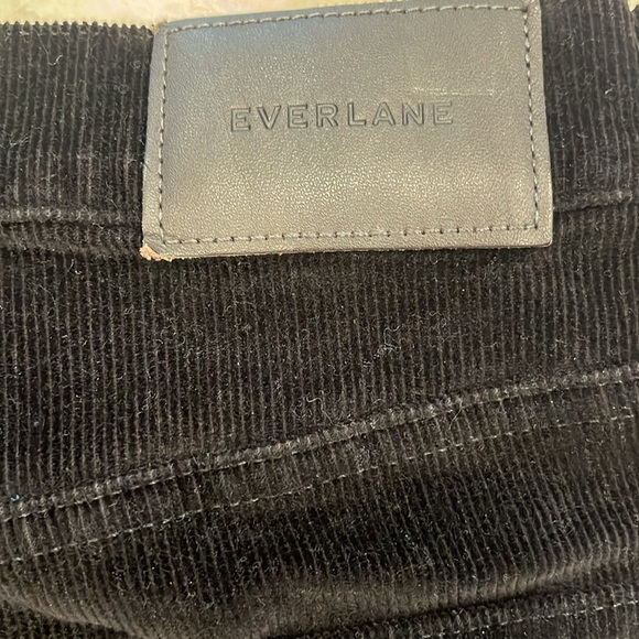 Everlane Baby Cord Cheeky Straight Crop Jeans | Black | Size 27x26 - Picture 9 of 15